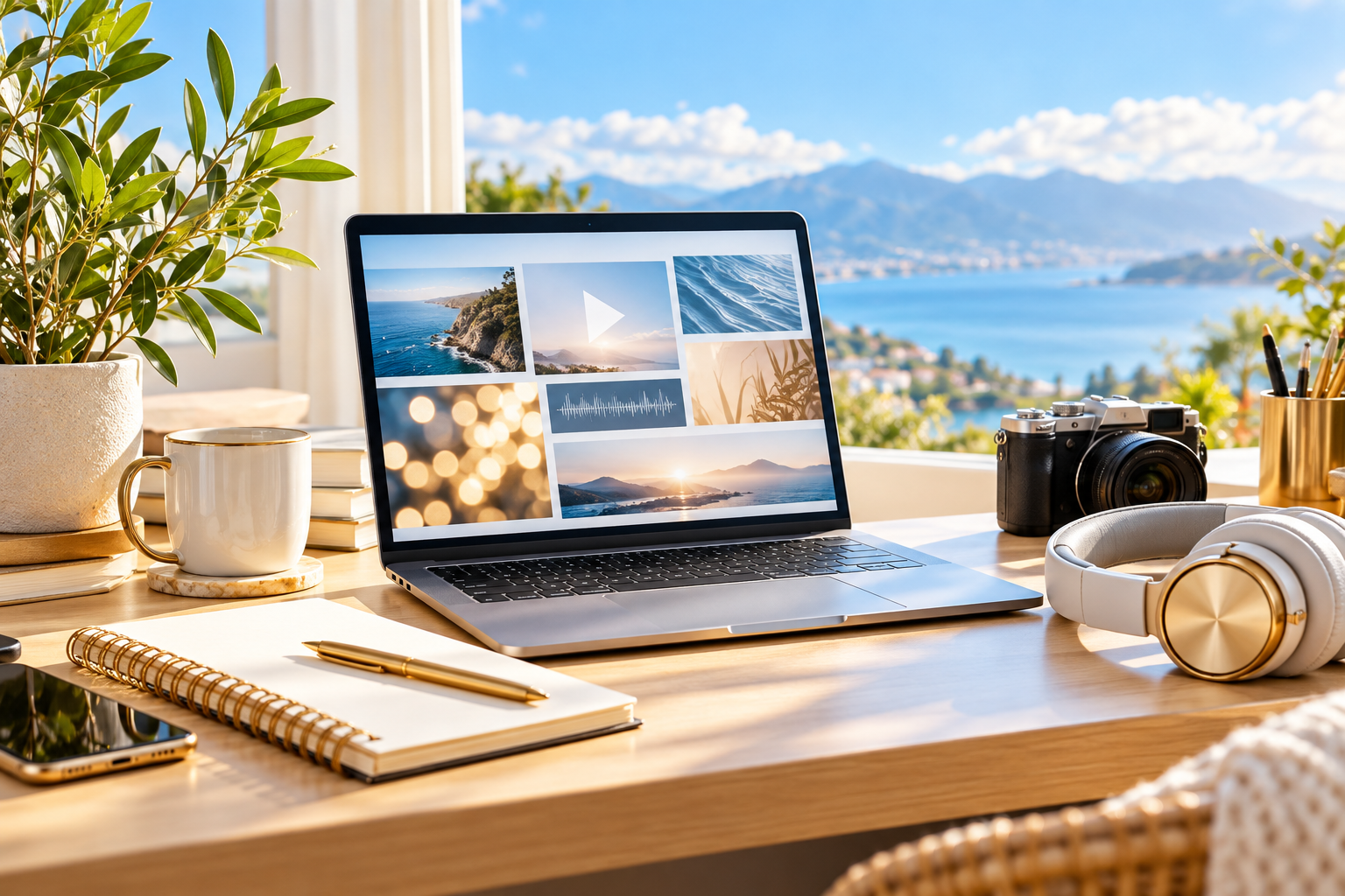 Illustrative workspace for planning a creative project